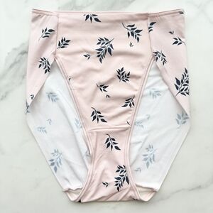 NWOT SOMA VANISHING TUMMY HIGH-LEG BRIEF PANTY IN ROAMING DITSY MINI PINK SZ XS